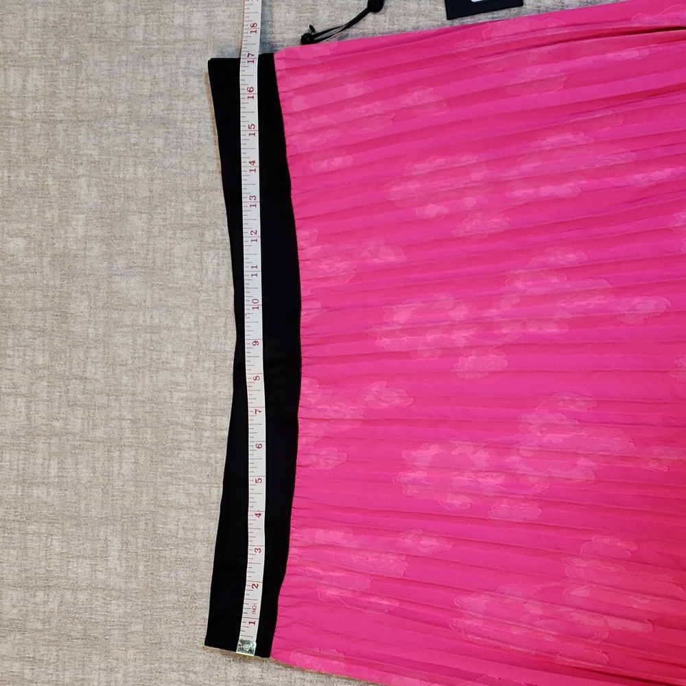 NWT DKNY Midi Pink and Black Skirt Size XL - Picture 3 of 7